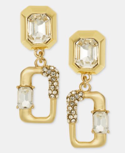 Серьги-подвески KARL LAGERFELD PARIS Pave Link Drop