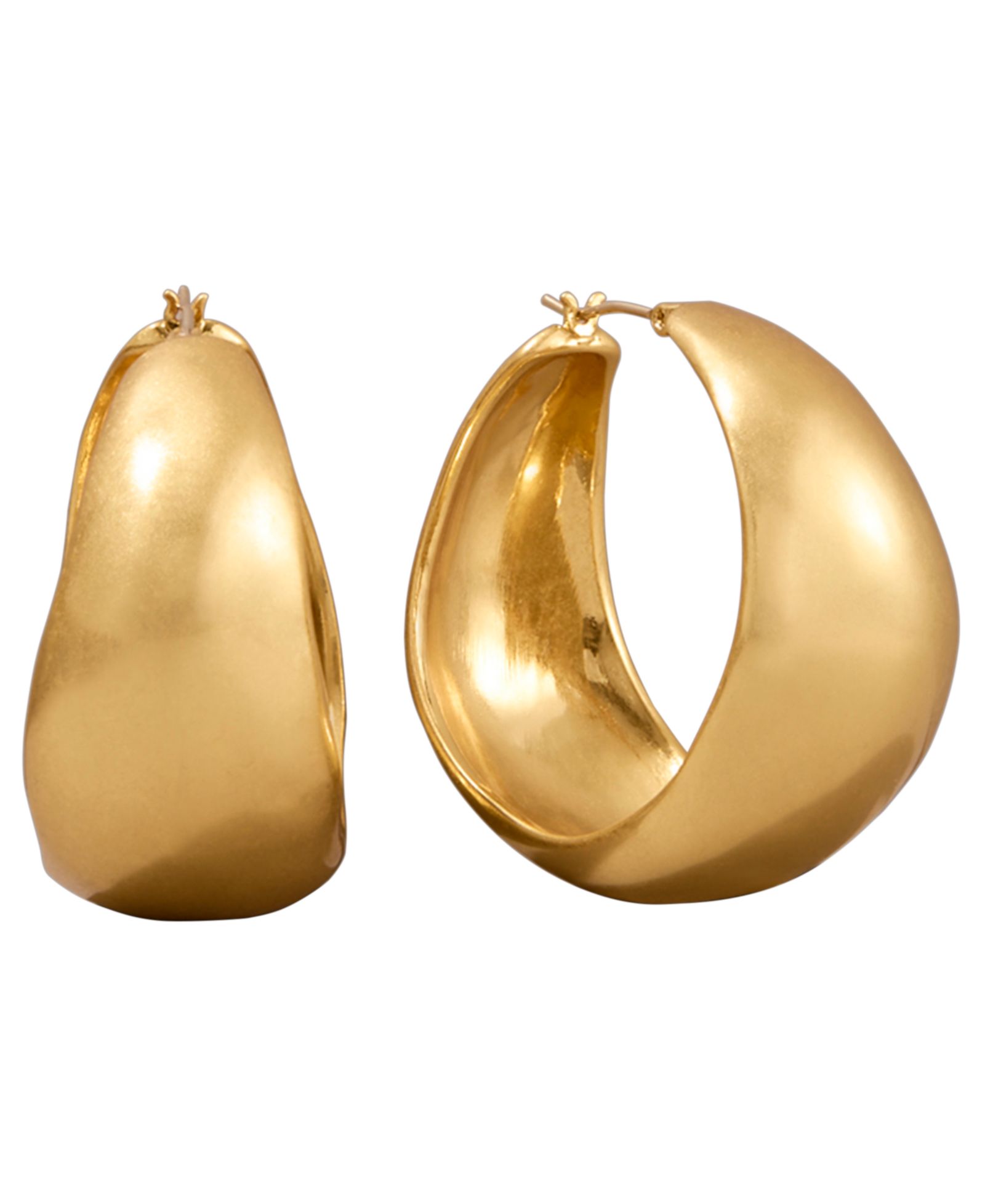 Серьги-кольца Donna Karan New York 24k Gold-Plated Statement