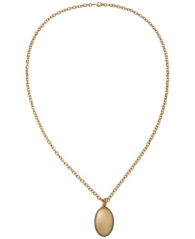 Donna Karan New York Gold-Tone Pebble Pendant Necklace