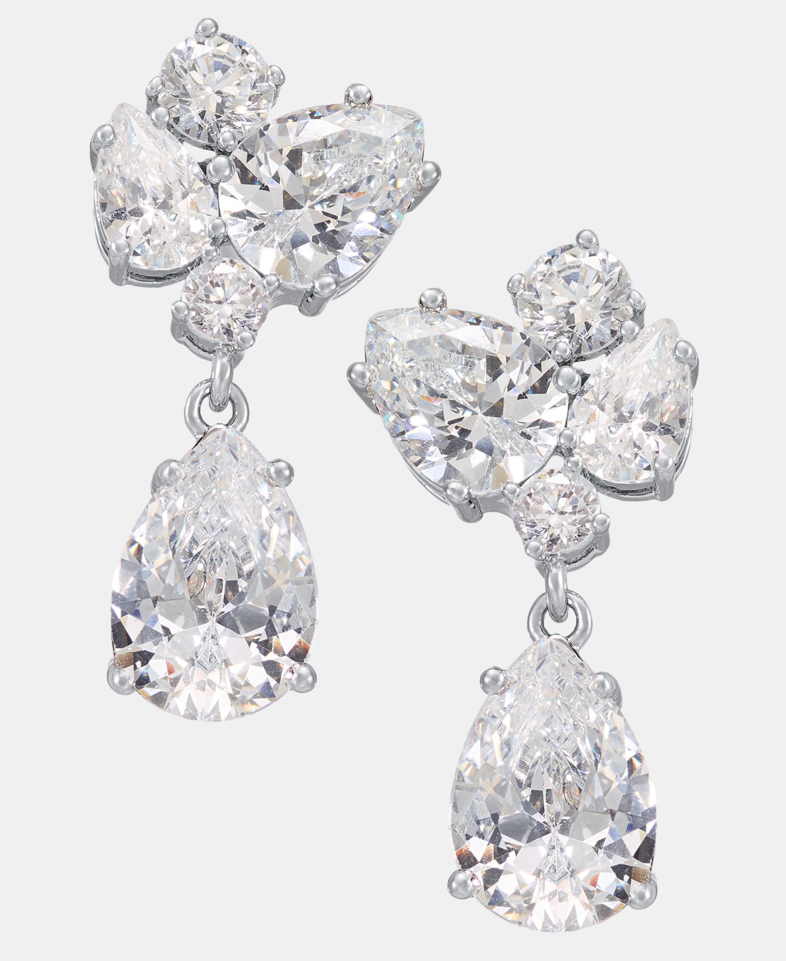 Givenchy Cubic Zirconia Cluster Drop Earrings