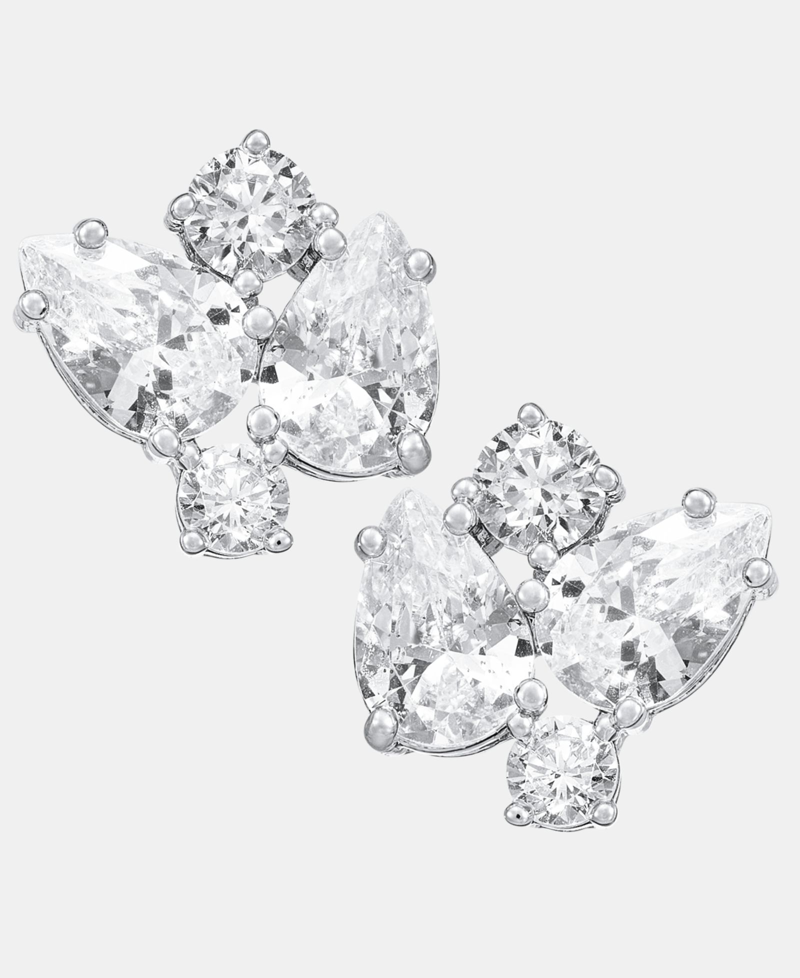 Givenchy Cubic Zirconia Cluster Stud Earrings
