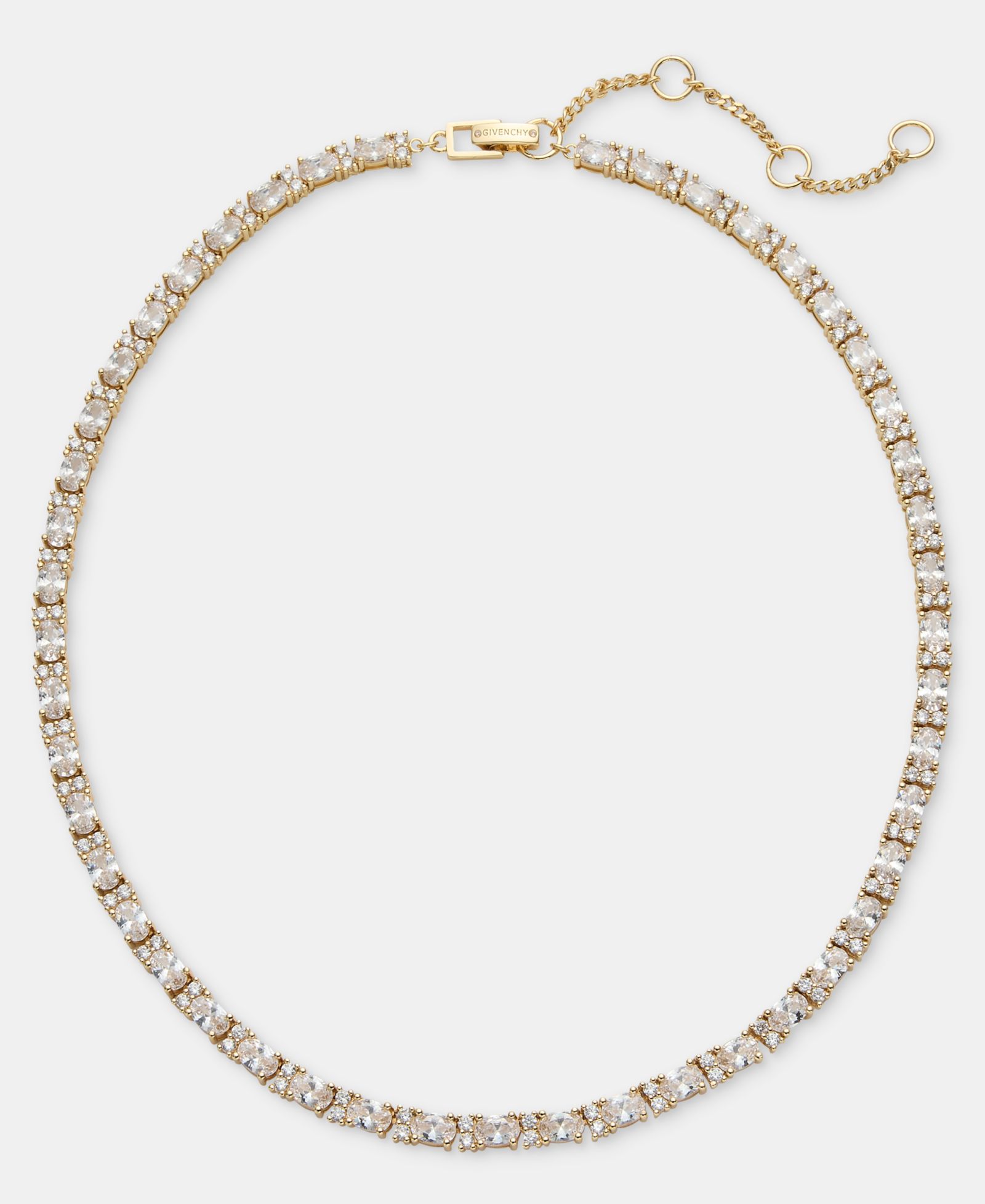Givenchy колье с кубическим цирконием на воротнике, 16" + удлинитель 3"