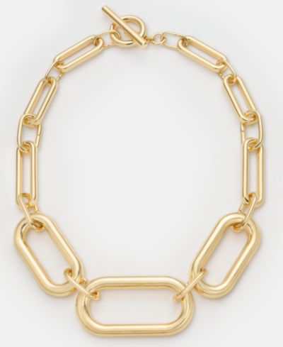 Lauren Ralph Lauren Metal-Tone Large Link Collar Necklace