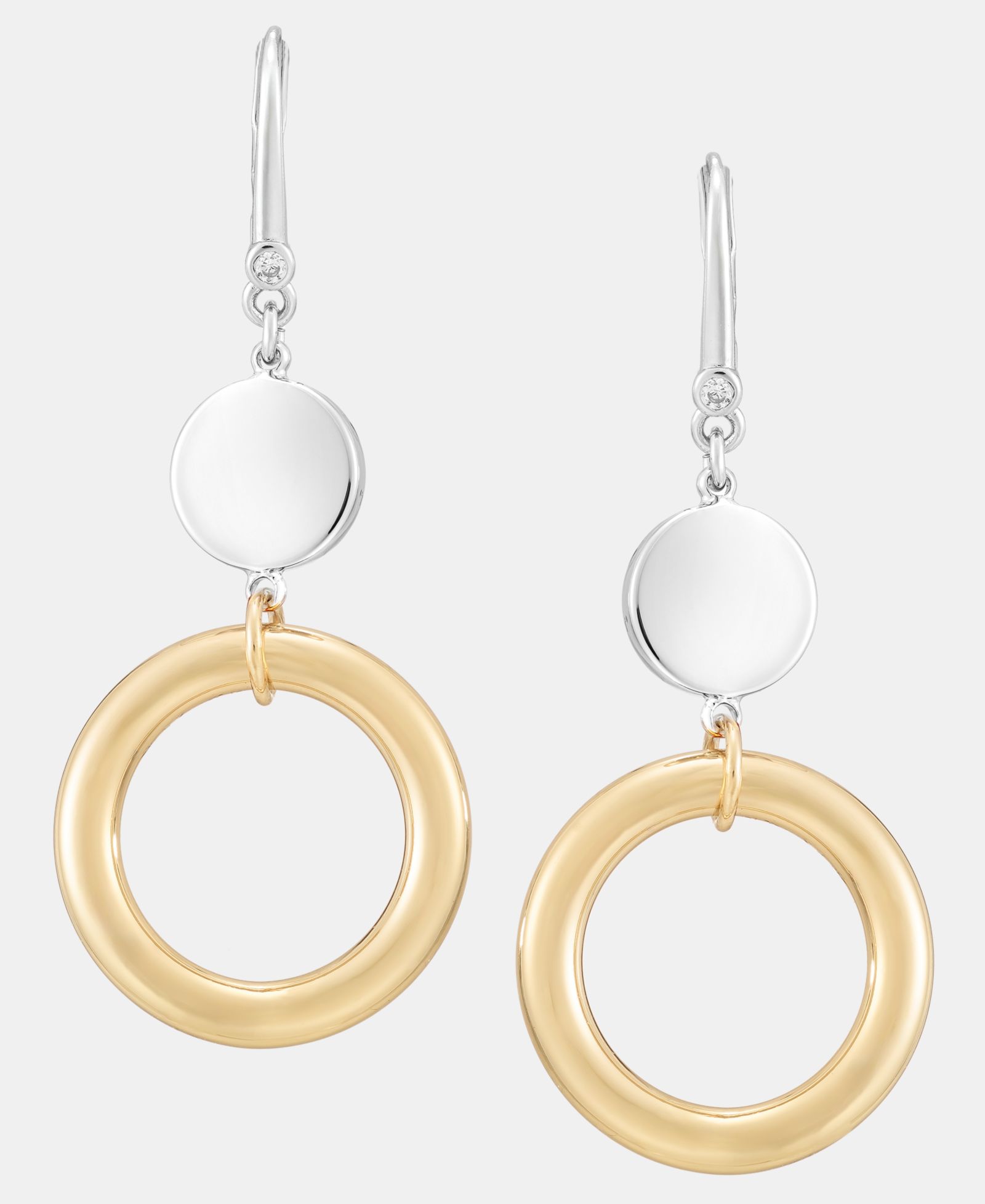 Серьги DKNY Disc & Ring Double Drop