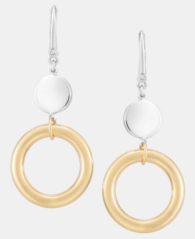 Серьги DKNY Disc & Ring Double Drop