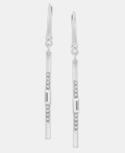DKNY серьги с кристаллами Silver-Tone