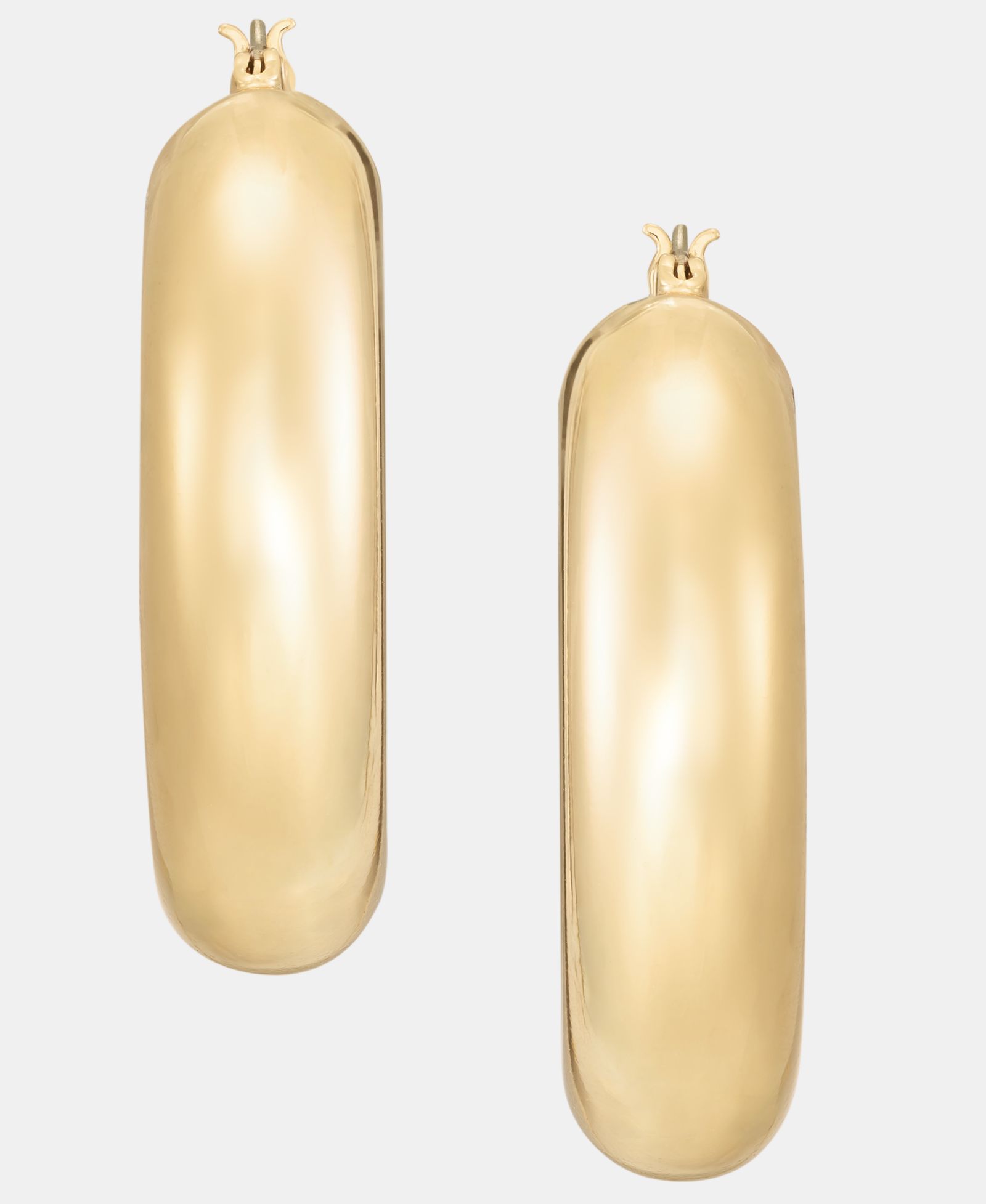 DKNY Medium Thick Hoop Earrings, 1.6"