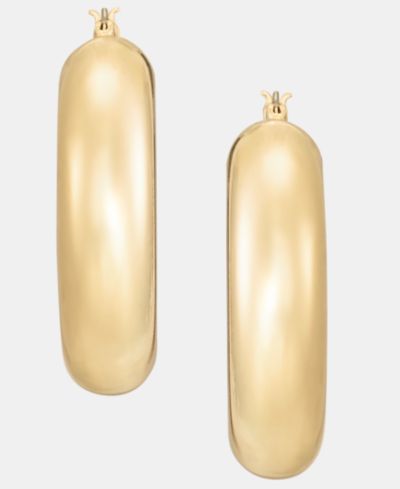 DKNY Medium Thick Hoop Earrings, 1.6"