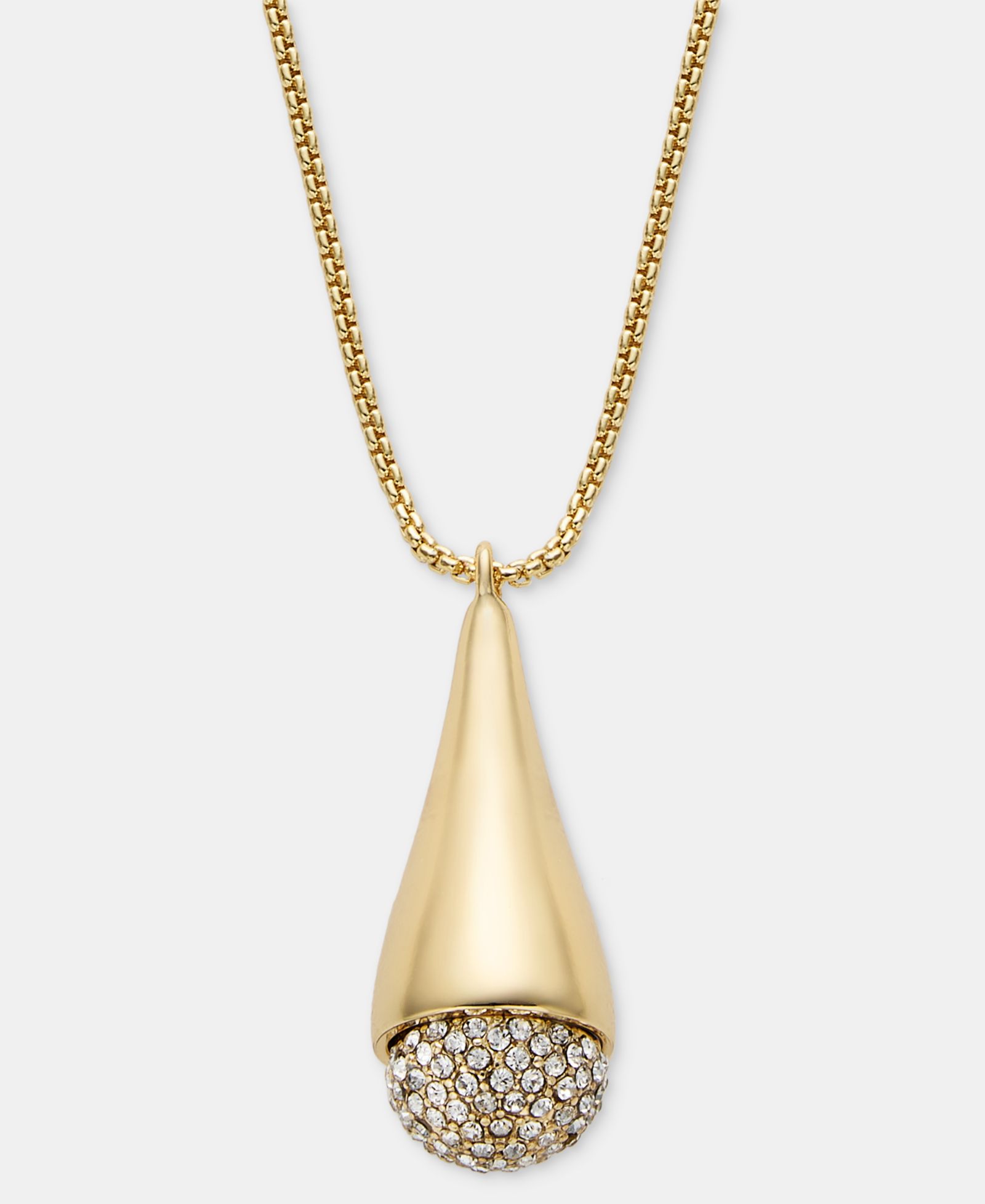 DKNY ожерелье с кулоном Crystal Pavé Beaded Gold-Tone 40"