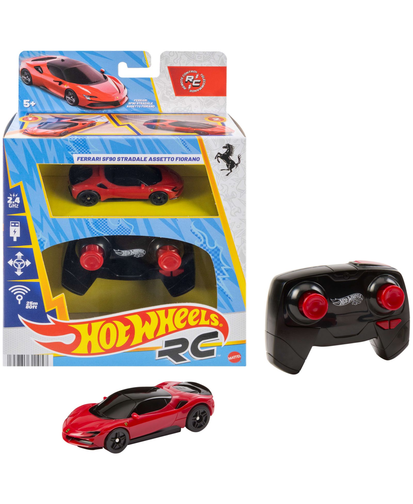 Hot Wheels Ferrari SF90 Stradale Assetto Fiorano Машинка на радиоуправлении