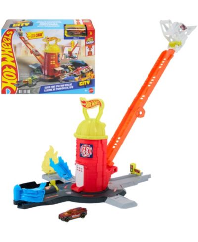 Игровой набор Hot Wheels City Super Fire Station Rescue