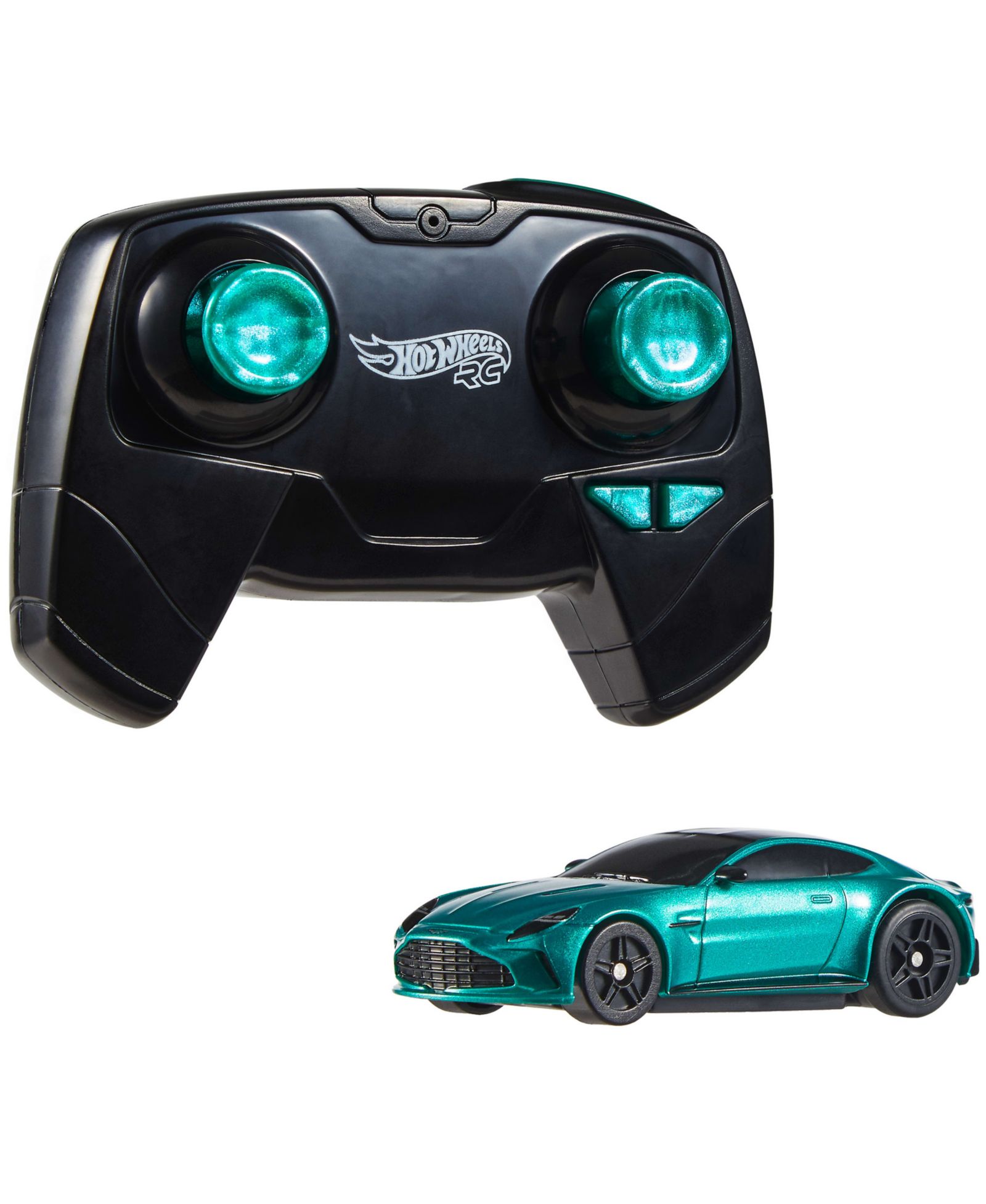 Hot Wheels 1:64 Scale Aston Martin Vantage Battery-Powered Remote-Control Race Car Toy