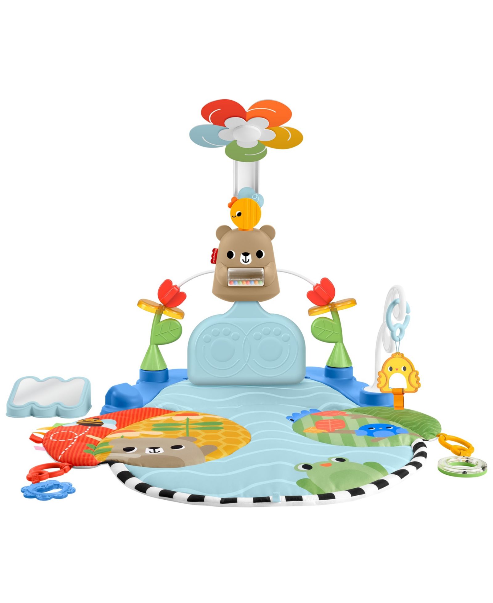 Детский игровой коврик Fisher Price 3-in-1 Kick and Sway Activity Gym с сенсорными игрушками