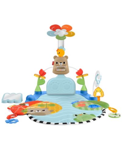 Fisher Price 3-in-1 Kick and Sway Activity Gym, Baby Play Mat with Sensory Toys