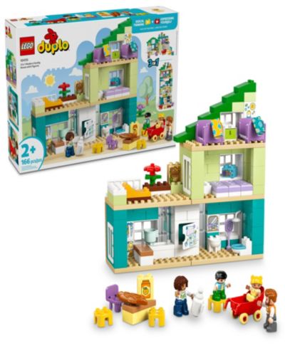LEGO® DUPLO Town 3 in 1 Modern Family House with Figures Building Kit 10470, 166 Pieces