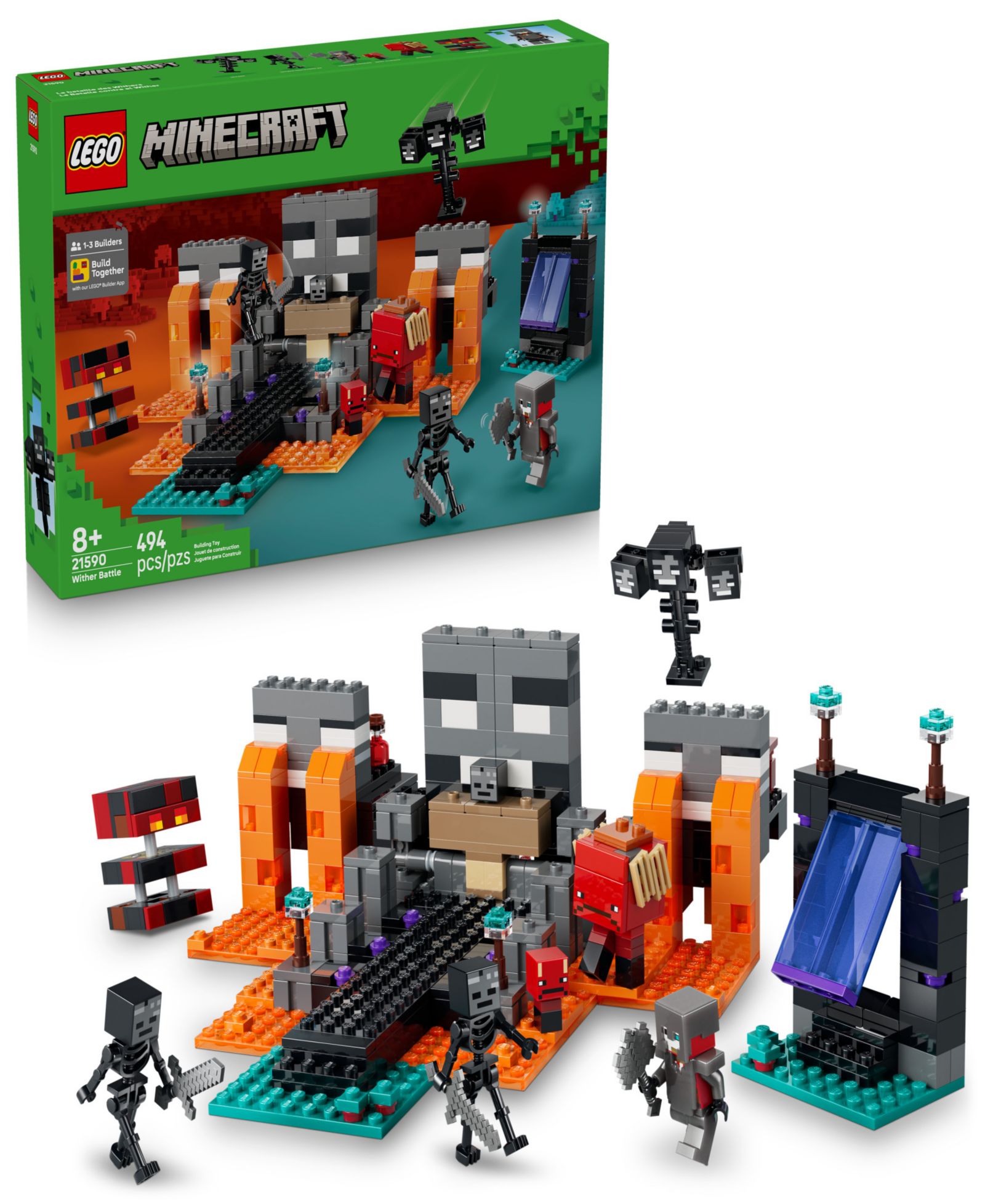 Игрушка для сборки LEGO® Minecraft Wither Battle 21590, 494 Pieces