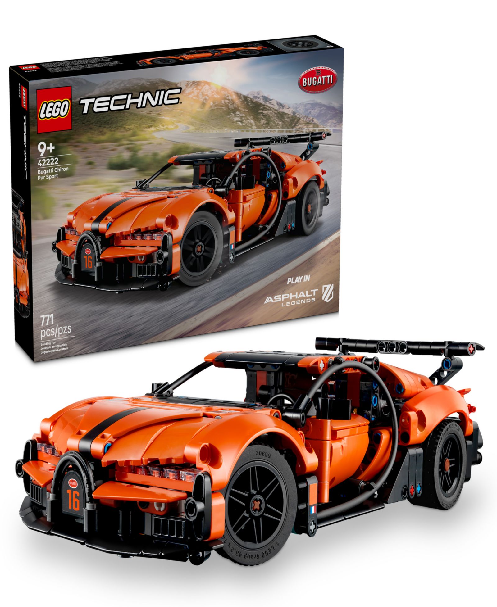 Конструктор LEGO® Technic Bugatti Chiron Pur Sport Hypercar, 771 деталь