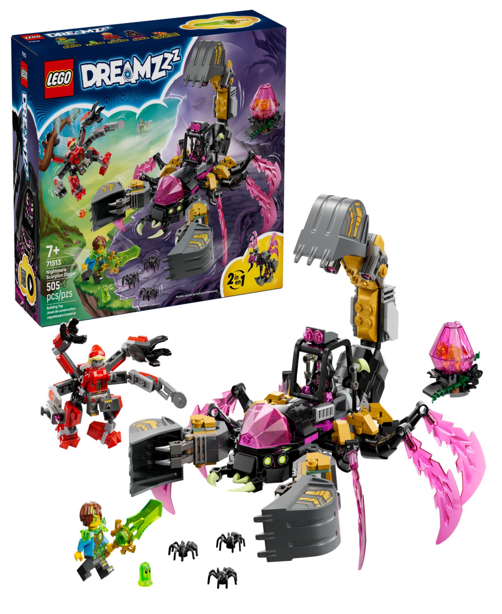 LEGO® DREAMZzz Игрушка-конструктор Nightmare Scorpion Digger 71513, 505 Pieces