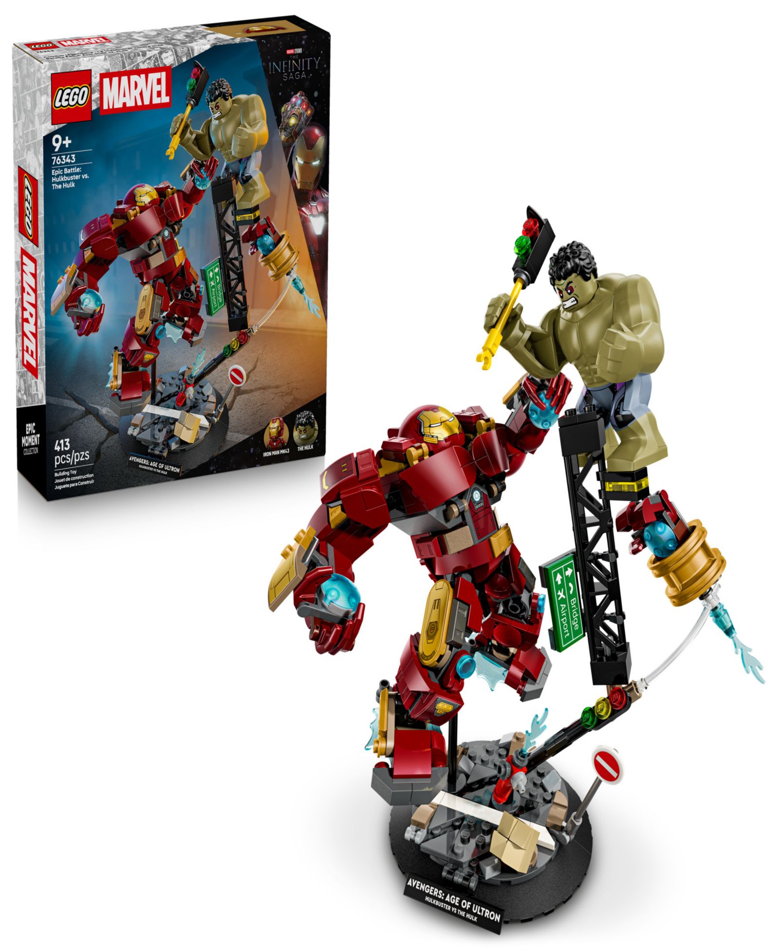 Набор LEGO® Marvel Epic Battle: Hulkbuster vs. The Hulk 76343, 413 деталей