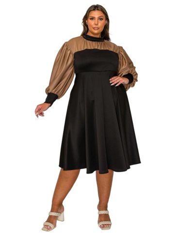 L I V D Женский Plus Size Calissa Colorblock Midi Dress