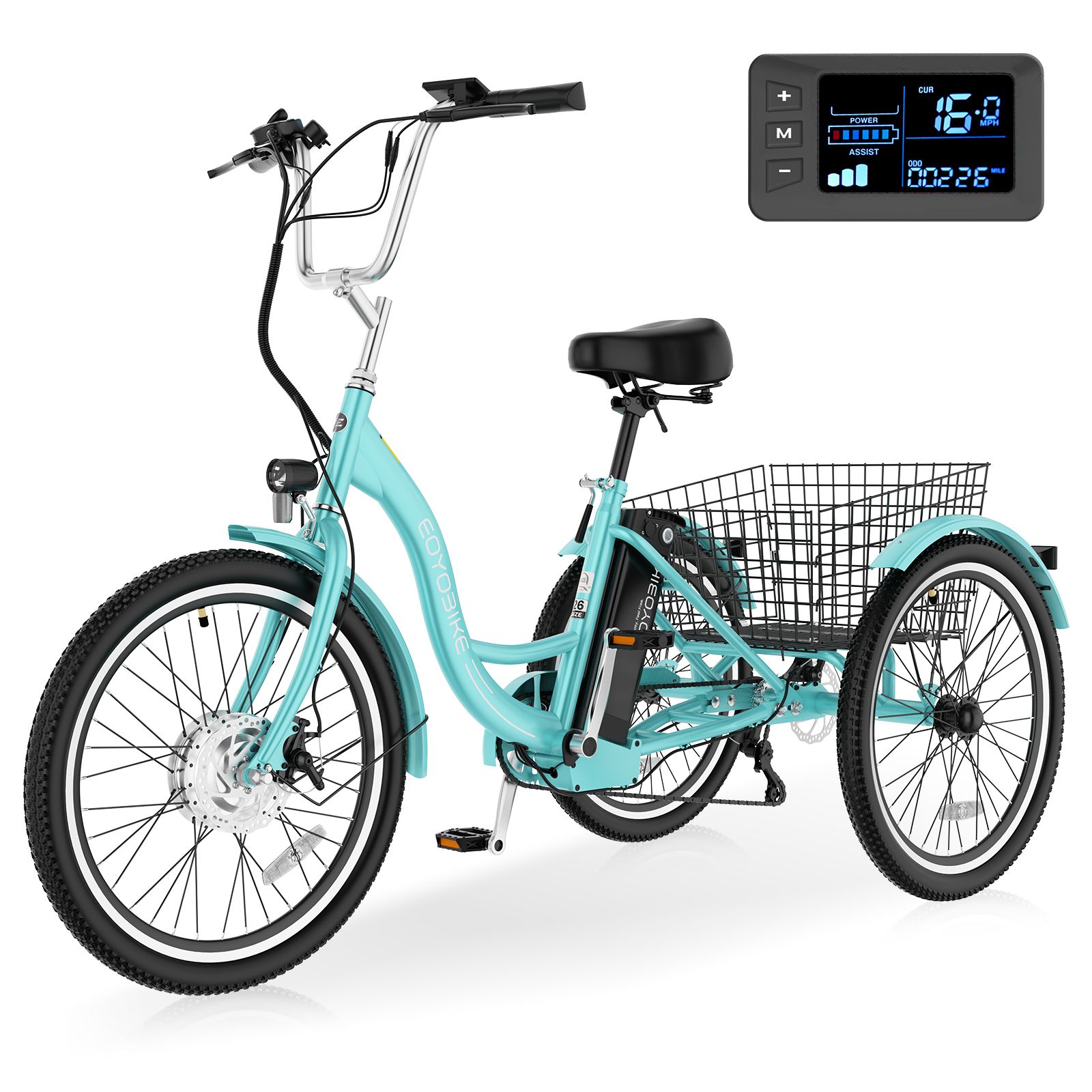 Электрический трехколесный велосипед MOONCOOL 350W для взрослых
