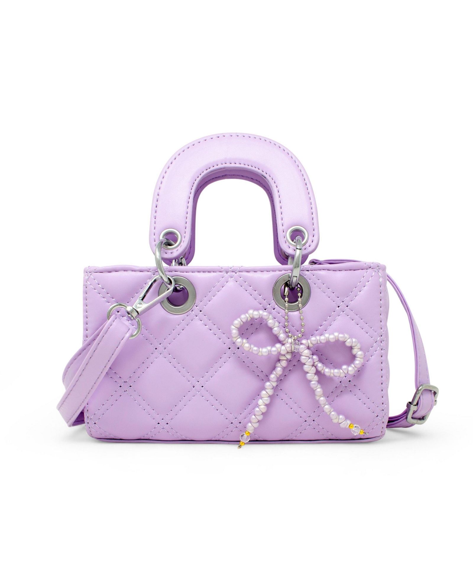 Сумка ZOMI GEMS Girls Quilted Rectangle Bow Charm Purple