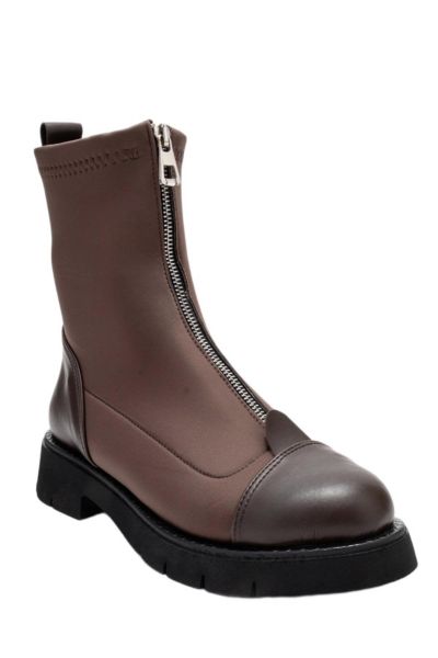 Brown faux leather