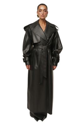 JLUXLABEL Women's The Icon PU Leather Coat