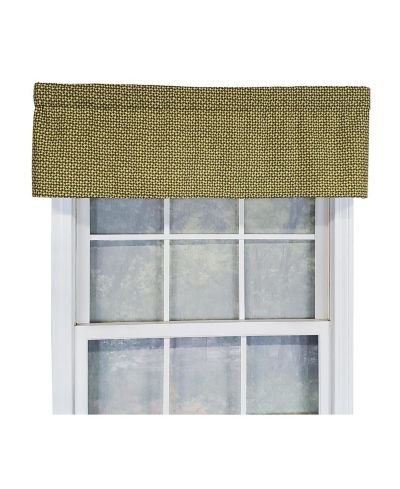 RLF Home Cabana Trellis Window Treatment Tailored Premium Quality Valance 3" Rod Pocket 50" x 14"