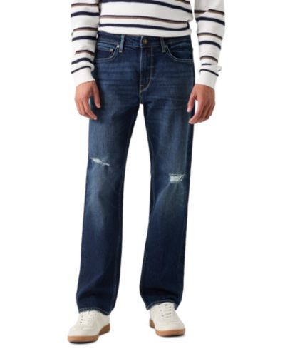 GUESS Men's Mason Straight Leg Five-Pocket Jeans