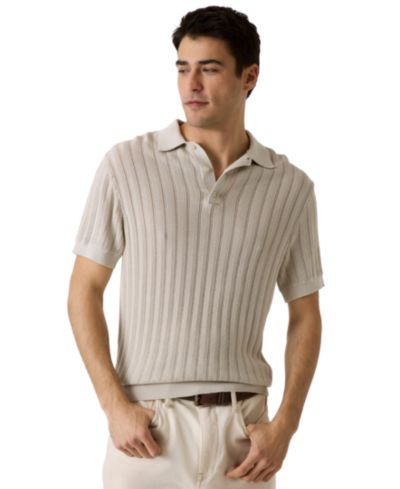 Поло-свитер GUESS Men's Lonny Herringbone Regular-Fit