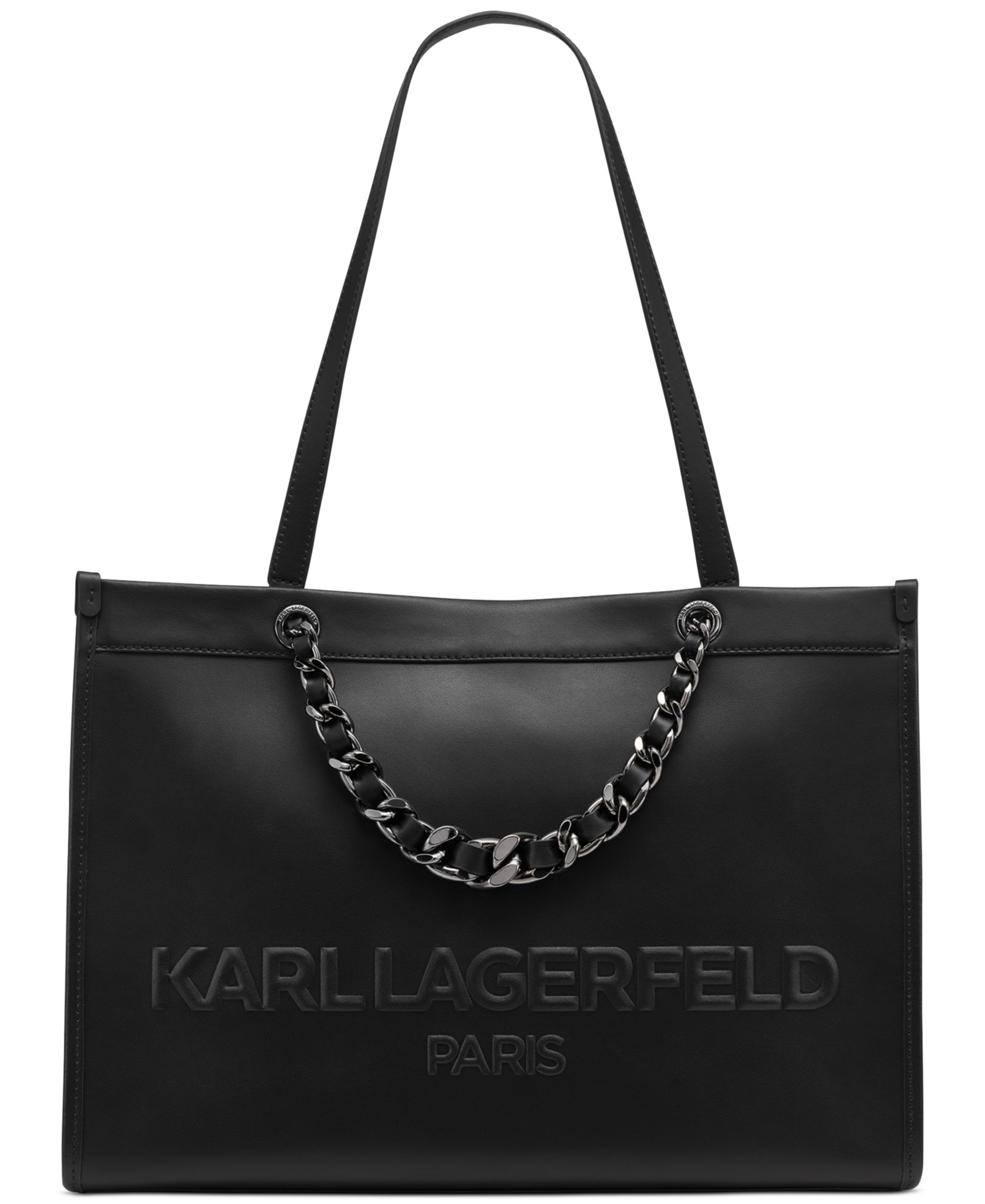 KARL LAGERFELD PARIS Savoie Large Leather Tote Bag