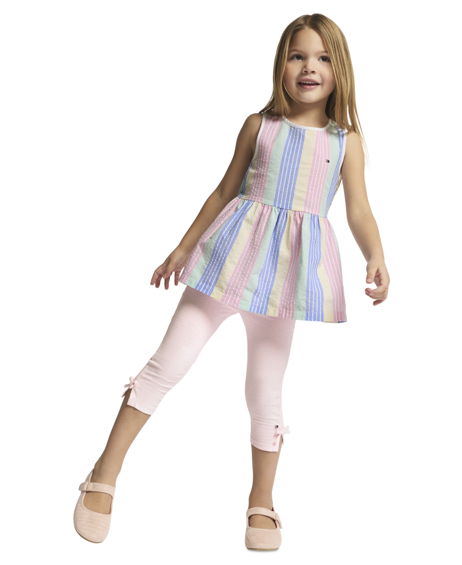 Tommy Hilfiger Детский 2T-6X Sleeveless Tunic Top & Capri Leggings, 2-Piece Set