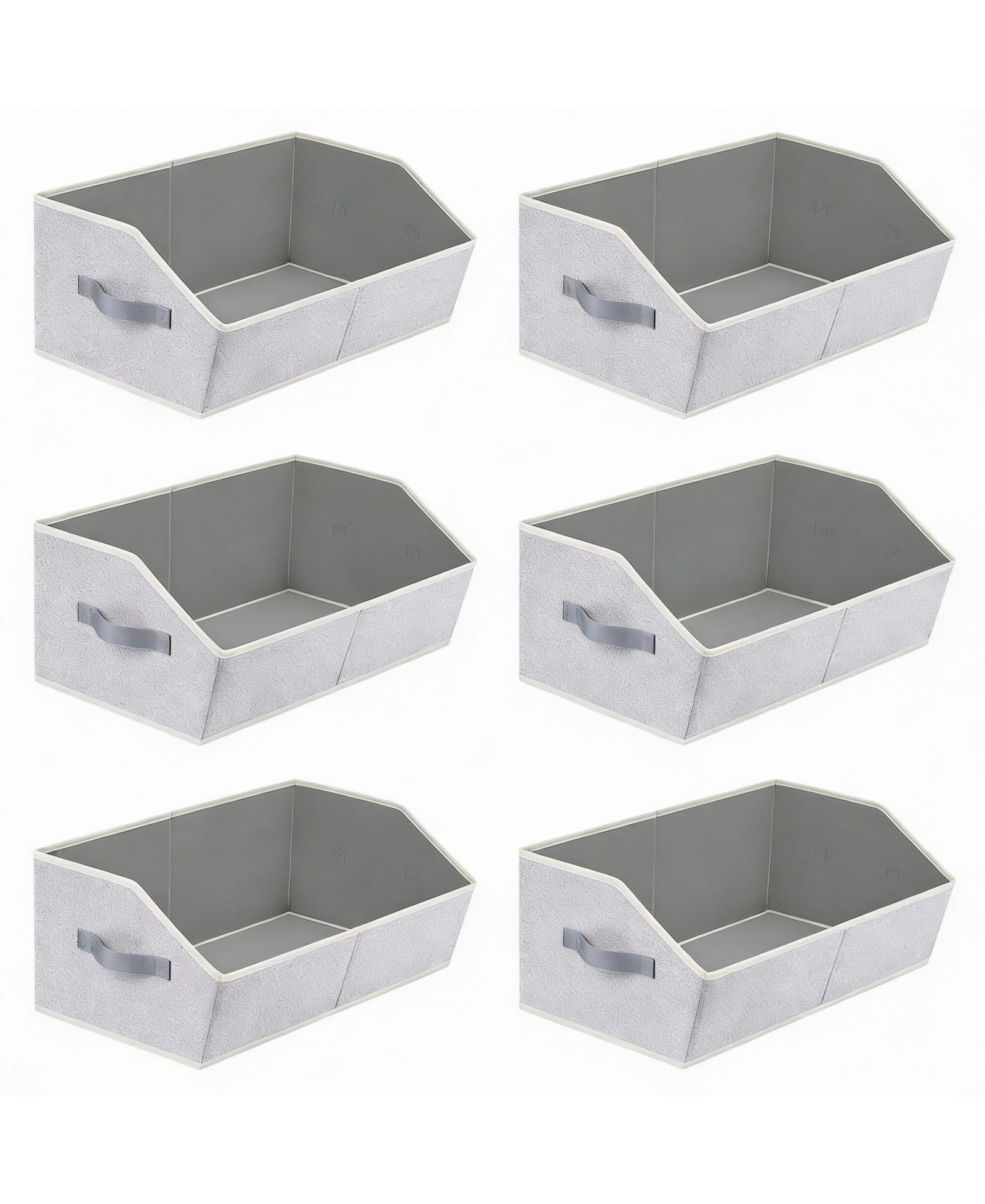 YIGII Large Collapsible Fabric Storage Bins with Handles for Clothes Towels