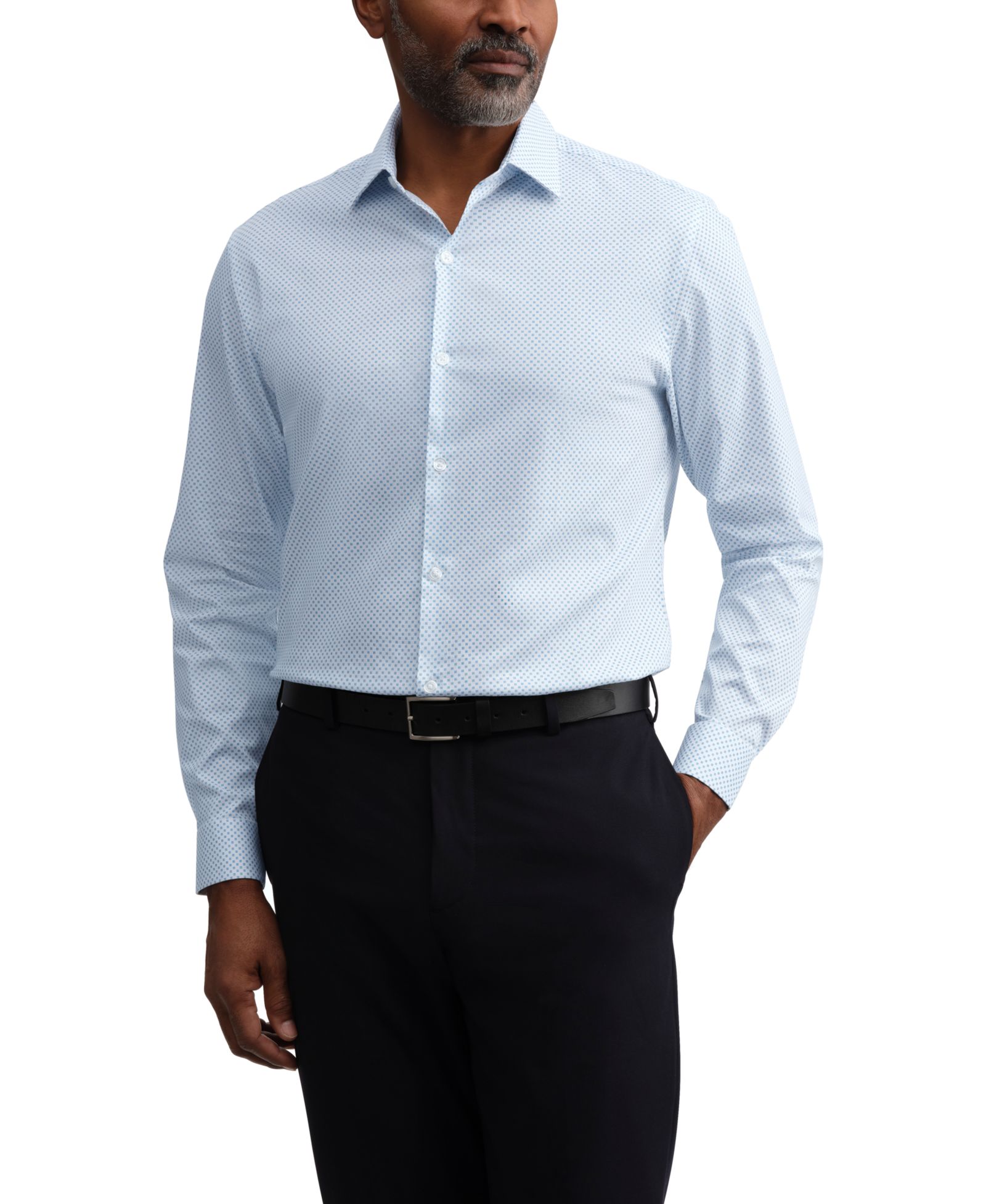 Kenneth Cole Reaction Мужская рубашка Kenneth Cole Reaction Techni-Cole Stretch Slim-Fit