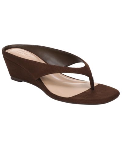 I.N.C. International Concepts Women's Carliee Thong Wedge Sandals, Macy's Exclusive