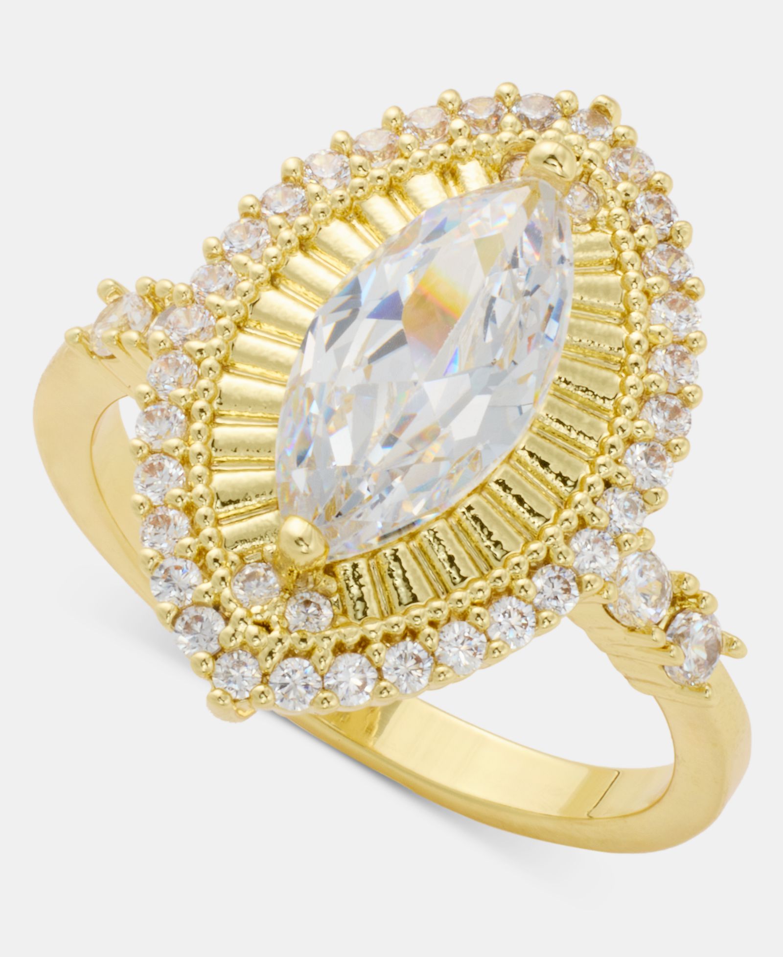 Charter Club Cubic Zirconia Textured Ring, Macy's Exclusive