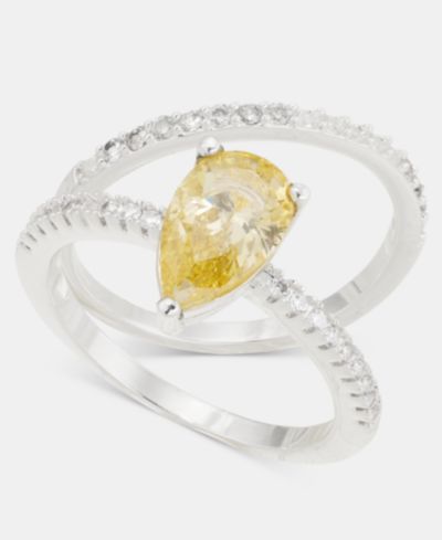 Charter Club Yellow Crystal Ring, Macy's Exclusive