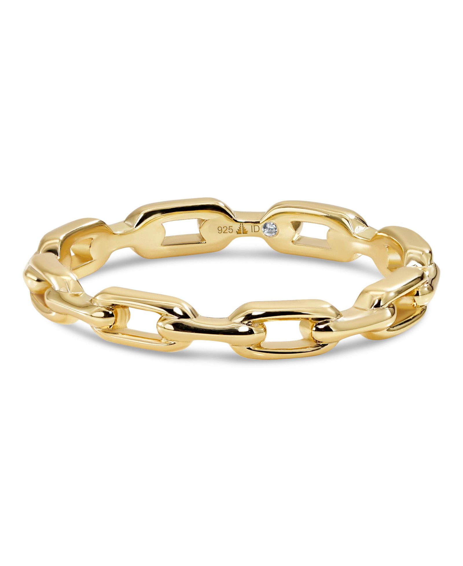 Devata Cable Link Ring in Gold Plated Sterling Silver