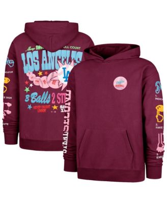 Худи '47 Brand Men's и Women's Los Angeles Dodgers Earl Foundation, бордовый