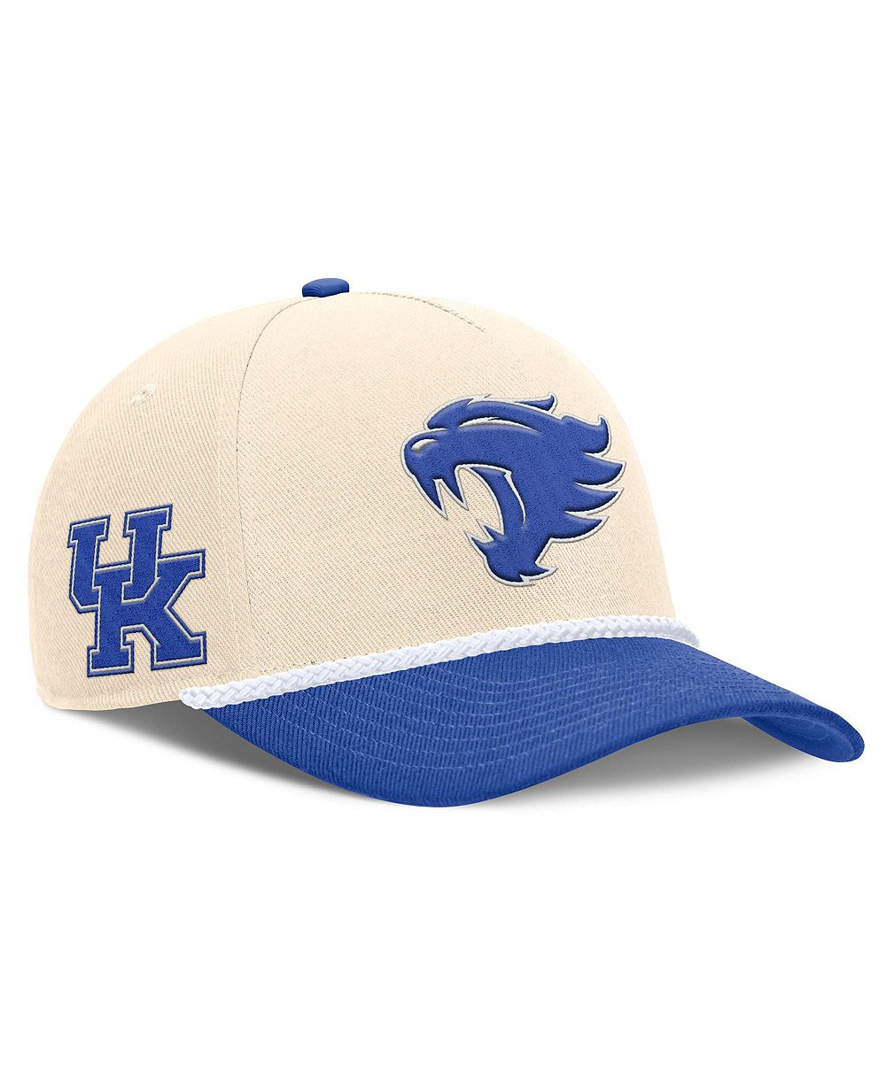 Мужская и женская кепка Nike Natural Kentucky Wildcats 2026 Primetime Natural 5-Panel Rope 2-Tone Rise