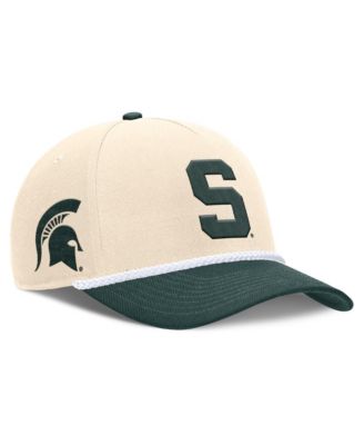 Men's and Women's Nike Natural Michigan State Spartans 2026 Primetime Natural 5-Panel Rope 2-Tone Rise Hat