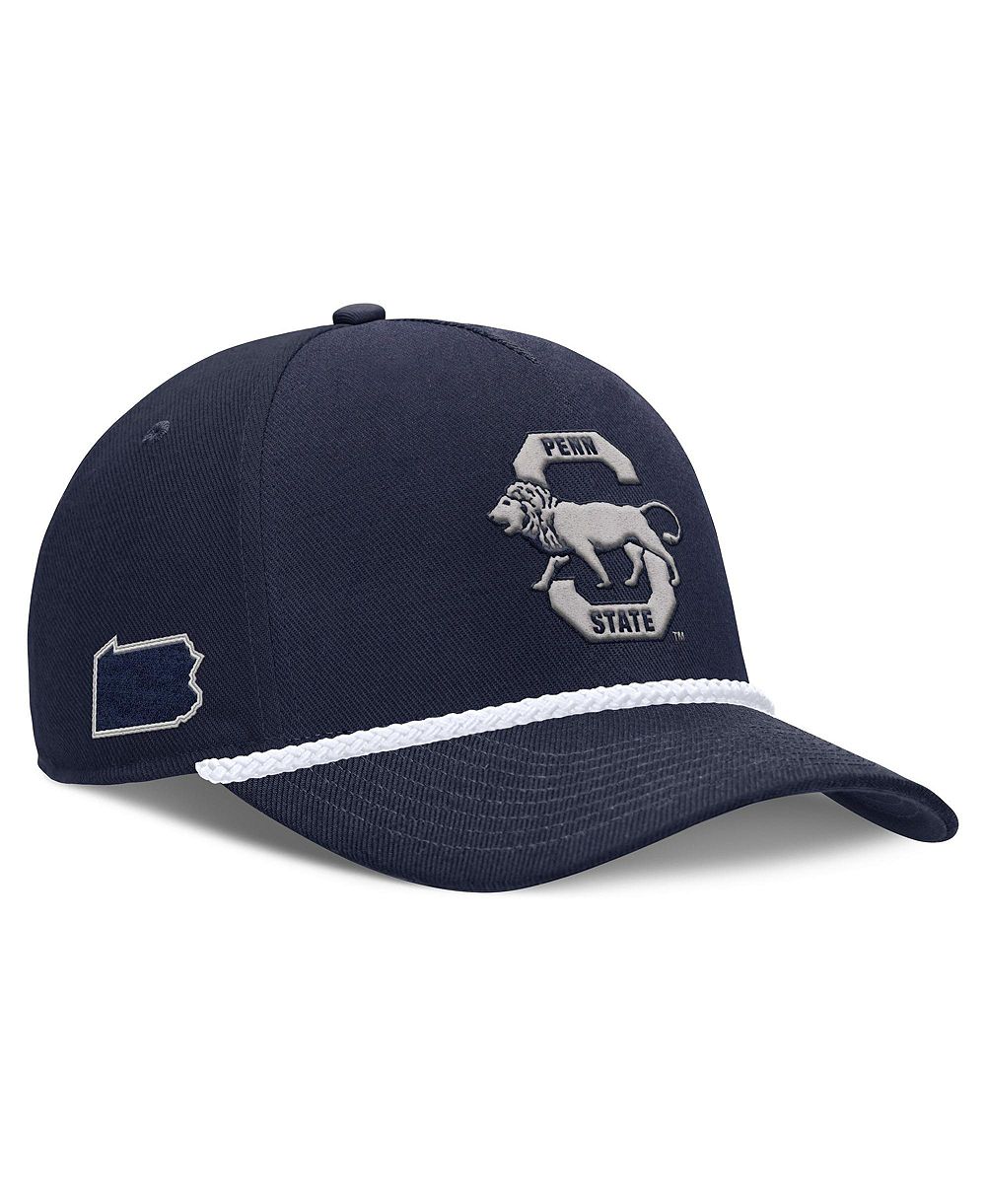Мужская и женская кепка Nike Navy Penn State Nittany Lions 2026 Basketball Refresh 5-Panel Rope Rise