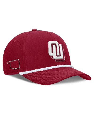 Nike Men's and Women's Crimson Oklahoma Sooners 2026 Basketball Refresh 5-Panel Rope Rise Hat