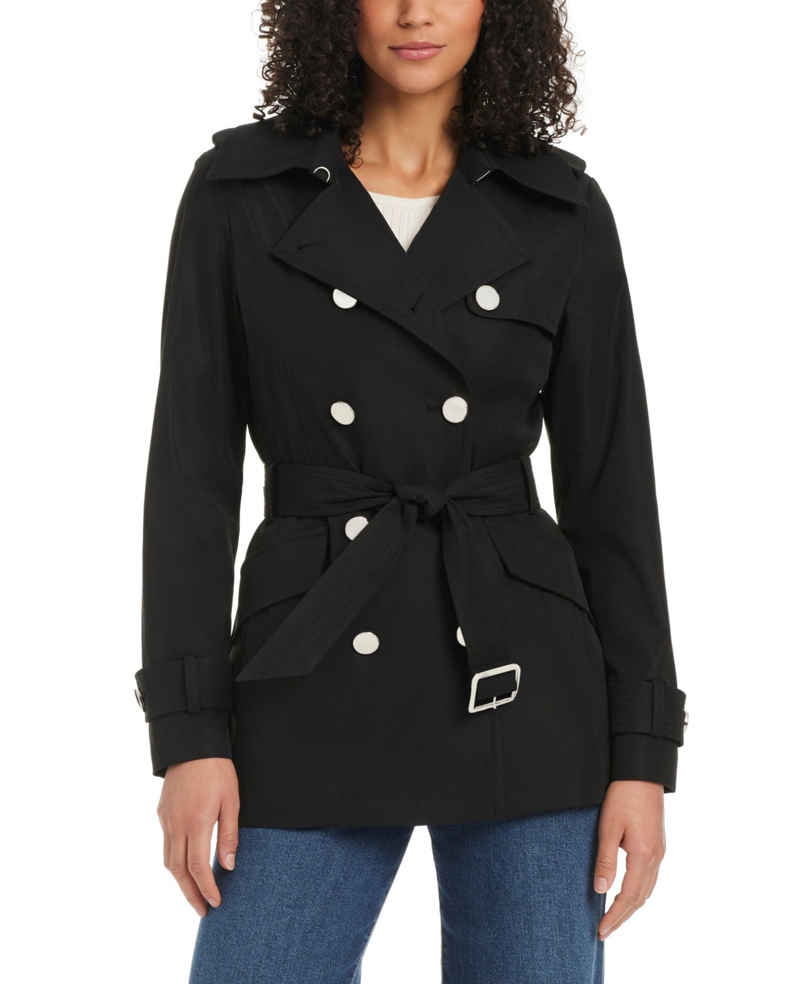 kate spade new york Женский Short Water-Resistant Double-Breasted Trench