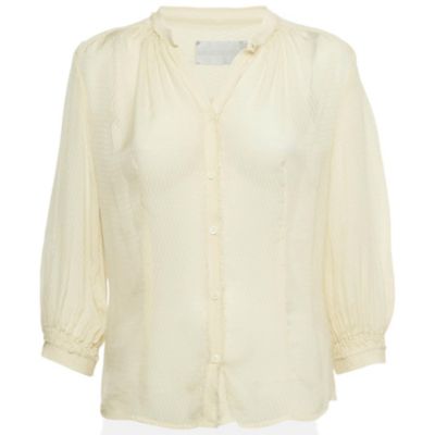 Женская шелковая блузка Pre-Owned Zadig & Voltaire Deluxe Cream Patterned Silk Tack Dob