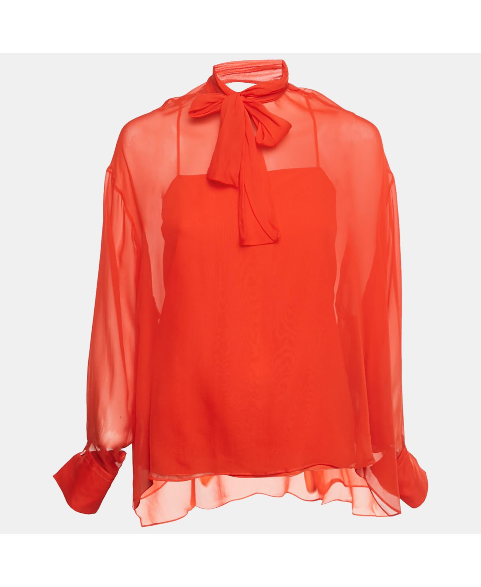Женский шелковый топ Emilio Pucci с завязками на шее