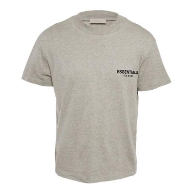Мужская хлопковая трикотажная футболка Fear Of God Essentials Dark Grey, б/у