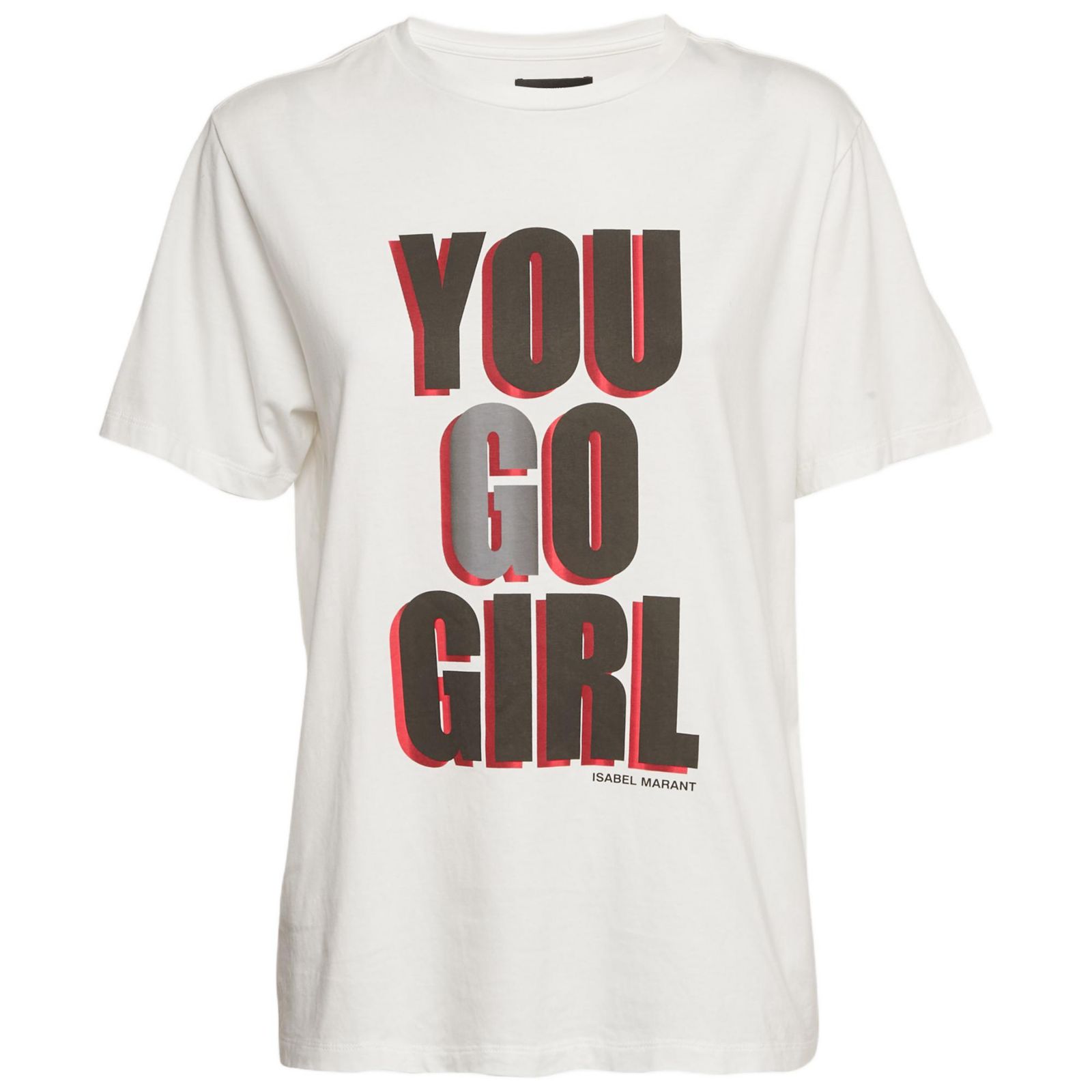 Pre-Owned Isabel Marant Women's White Printed Jersey Crewneck T-Shirt
