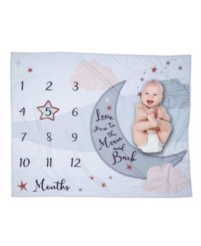 Мягкий флисовый плед Lambs & Ivy Baby Goodnight Moon Milestone Photo Opportunity